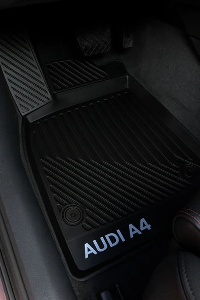 Black Gold Audi A4 2008 Sonrası Uyumlu 3D Kauçuk Oto Paspas – Premium Seri - Resim 3