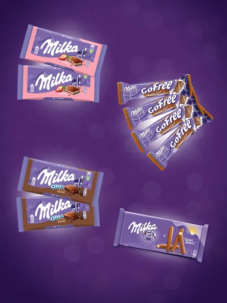 Milkaseverler Çikolata Paketi (Milka Bez Çanta Hediyeli) - Resim 6