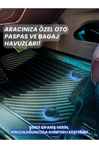 Black Gold Fiat Egea Cross 3D Uyumlu Havuzlu Paspas Kauçuk Rjn - 6