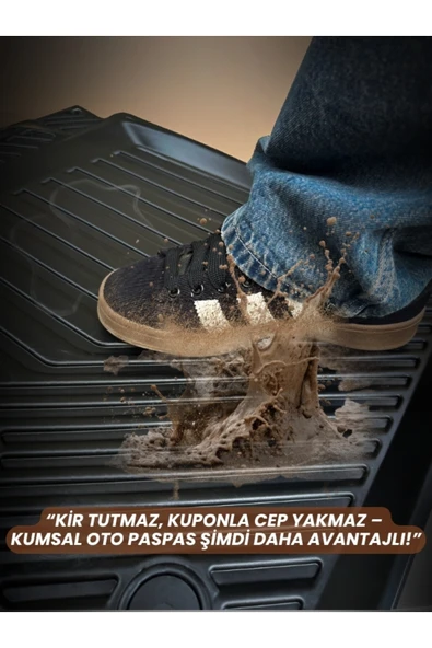 Black Gold Dacia Logan 3D Havuzlu Paspas 2012-2020 Kauçuk Rjn - Resim 6