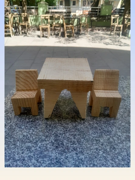 Arif Tezcan Ahşap Oyuncak Masa Sandalye ürün görseli