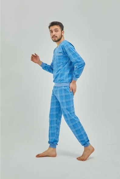 AYSUN TEKSTİL Kalitesinde Vyaka Yazlık Pamuklu Bel-kol Ve Paça Ribana Manşetli Erkek Pijama Takımı ürün görseli