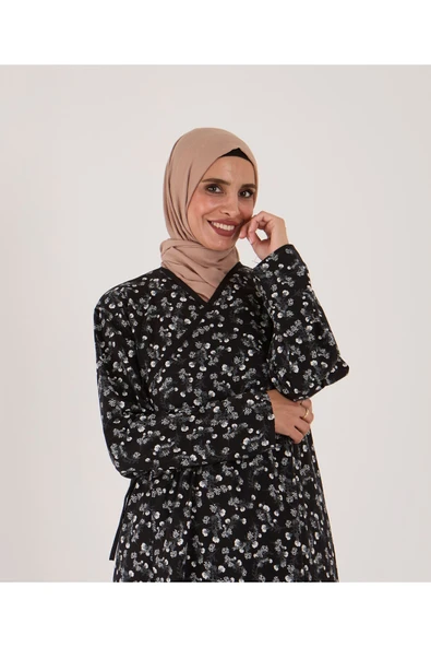 AYSUN TEKSTİL Pamuklu Kumaştan Geniş Kesim YENİ DESEN Namaz Elbisesi & Namazlık & Sabahlık (TESBİH HEDİYELİ) - Resim 2