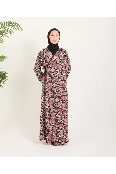 AYSUN TEKSTİL Pamuklu Kumaştan Geniş Kesim Namaz Elbisesi & Namazlık & Sabahlık - 1