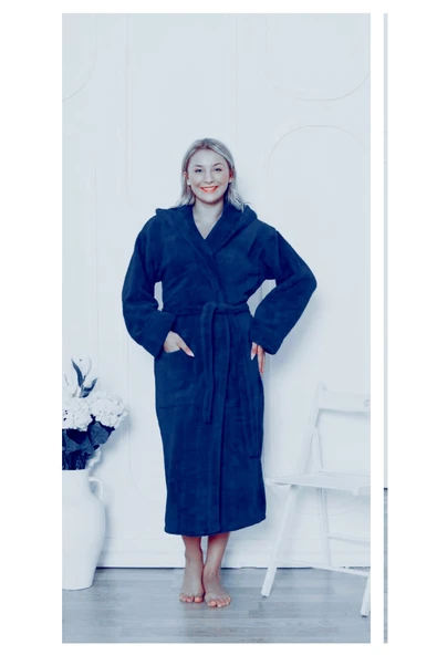 AYSUN TEKSTİL KAPİŞONLU PELUŞ SABAHLIK ürün görseli