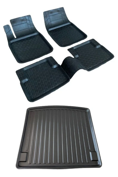 Gold Oto Aksesuar Dacıa Duster 4*4 Suv 2010 - 2017 Bagaj Havuzu+ Plus Havuzlu Siyah Oto Paspas Seti ürün görseli