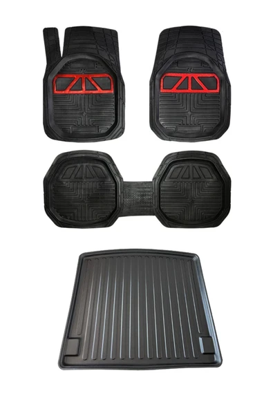 Gold Oto Aksesuar Opel Grandland (alt) 2017 Sonrası Bagaj Havuzu+ 3d Extra Havuzlu Kırmızı Oto Paspas ürün görseli