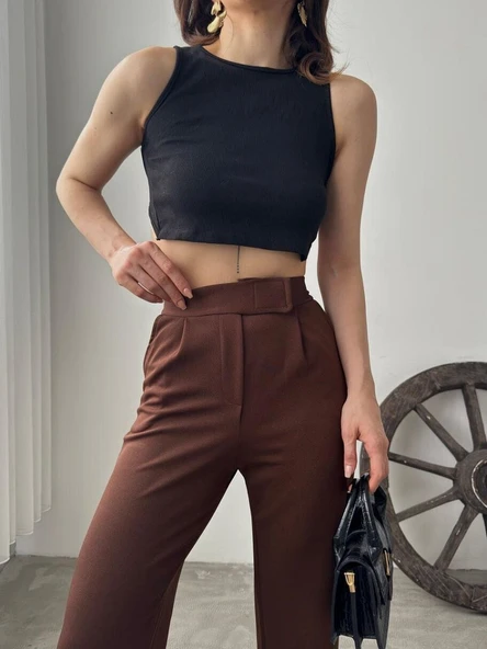 Palazzo Pantolon- KAHVERENGİ