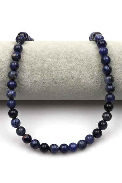 Sodalit Doğal Taş Dizi 8 mm Küre Kesim - Resim 2