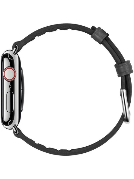 Spigen Apple Watch 42mm Seri 10 - 41mm Seri 9/8/7 - 40mm Seri SE2/SE/6/5/4 ile Uyumlu Kordon Kayış Band Retro Fit Black - 3