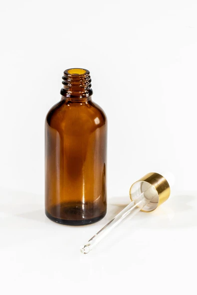 Cam Damalıkl ıAmber Cam 50 ml Boş - Yedek Şişe