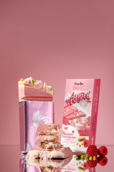 Beyoğlu Sweet Collection Angel Hair 80 Gram. Frambuazlı Pişmaniyeli Çikolata - 2