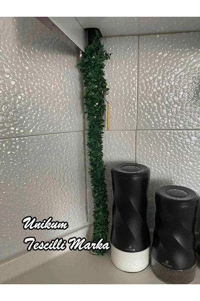 Unikum 7 Metre Tel Yaprak Şerit Yapay Taç Sarmaşık Çiçek Süs Doğalgaz Borusu Pencere Kapı Dolap Süsü