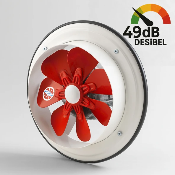 Baca Tipi Aspiratör Sessiz 250 mm Havalandırma Fan Ev ve Sanayi Tipi Güçlü Hava Emişli Koku Giderici - Resim 6