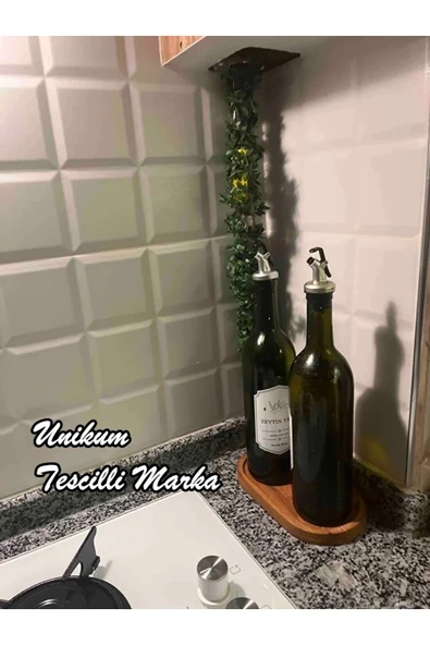 Unikum 7 Metre Tel Yaprak Şerit Yapay Taç Sarmaşık Çiçek Süs Doğalgaz Borusu Pencere Kapı Dolap Süsü - 3