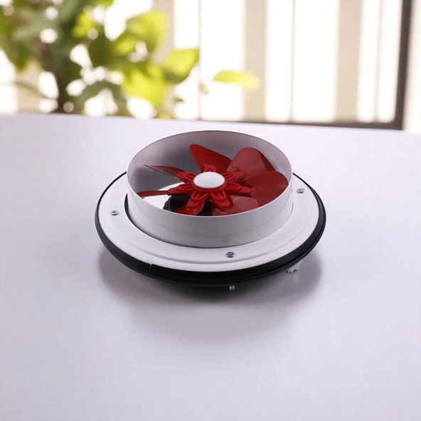 Baca Tipi Aspiratör Sessiz 250 mm Havalandırma Fan Ev ve Sanayi Tipi Güçlü Hava Emişli Koku Giderici - Resim 4