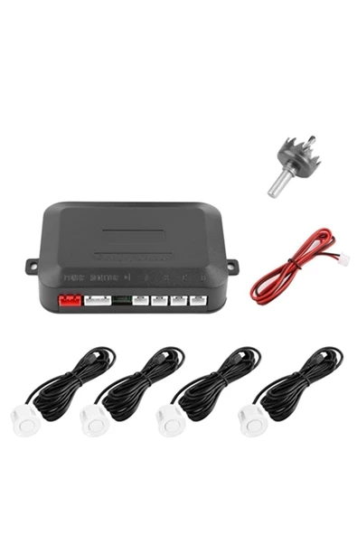 Le Moins Cher Seat Ibiza Dijital Ekranlı Araç Park Sensörü Ses Ikazlı Beyaz Renk - Resim 3