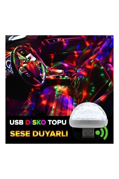Le Moins Cher Usb Disko Topu Sese Duyarlı Renkli Canlı Işık Rgb Müzik Duyarlı - 3