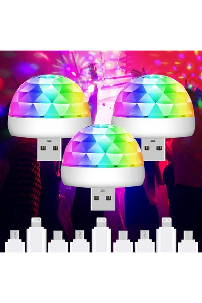 Le Moins Cher Usb Disko Topu Sese Duyarlı Renkli Canlı Işık Rgb Müzik Duyarlı - 5