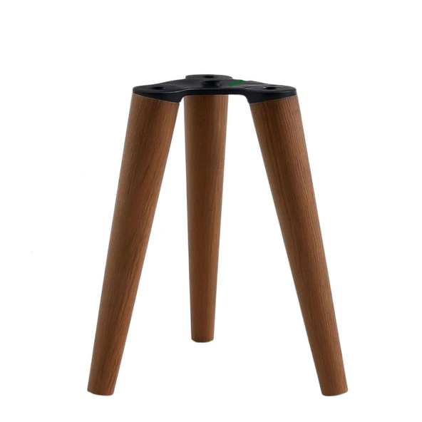 3 Adet Ahşap Ayak 40 Cm Koyu Meşe M8 Civatalı Bağlantı Aparatlı Mobilya Tabure Sehpa Masa Destek Ayağı - Resim 6