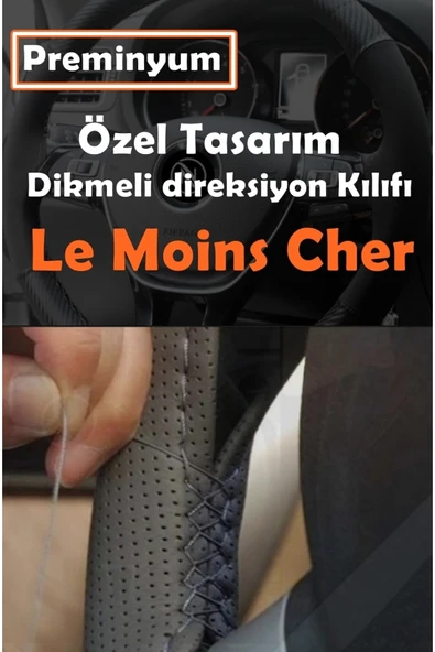 Le Moins Cher Fiat Strada Oto Direksiyon Kılıfı Siyah Dikiş Estetik Görünüm Yüksek Kalite - Resim 2