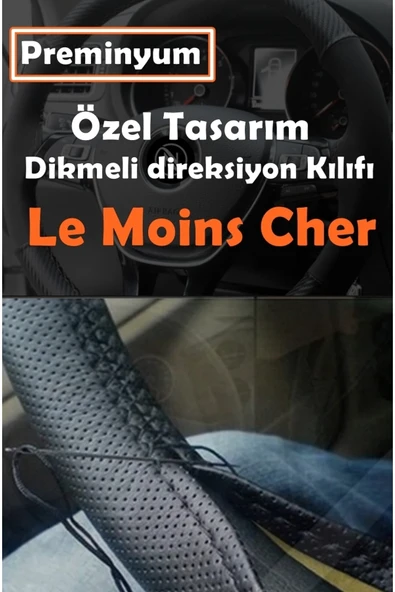 Le Moins Cher Fiat Strada Oto Direksiyon Kılıfı Siyah Dikiş Estetik Görünüm Yüksek Kalite - Resim 3