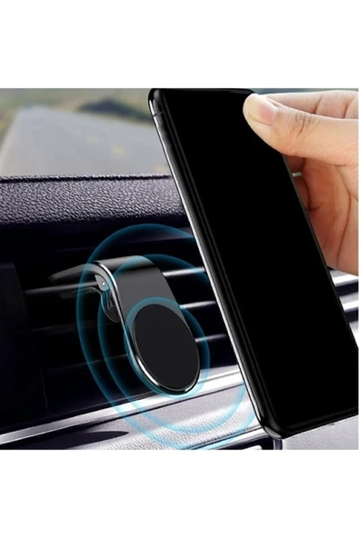 Le Moins Cher Fiat 500 Mıknatıslı Siyah Araç Içi Telefon Tutucu ürün görseli