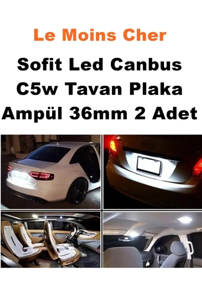 Le Moins Cher Hyundai Accent Era Sofit Led Canbus C5w Tavan Plaka Ampül 36mm 2 Adet ürün görseli