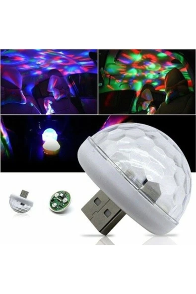 Le Moins Cher Opel Corsa E Usb Disko Topu Sese Duyarlı Renkli Canlı Işık - Resim 3