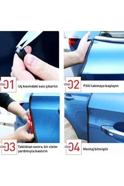 Le Moins Cher Mercedes E Serisi/E W212/E W213 Uyumlu Lüx Oto Kapı Koruyucu Fitil 4 Metre - Resim 3