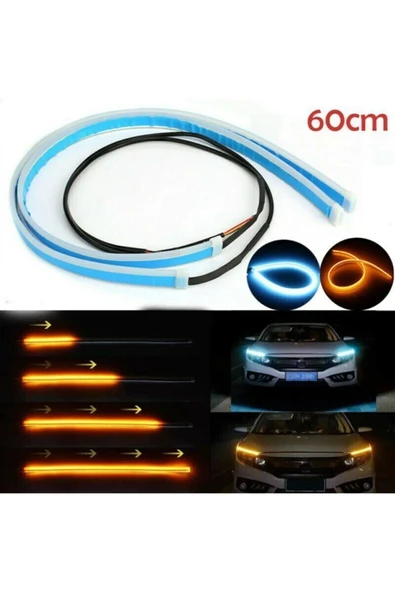 Le Moins Cher Opel Ascona Uyumlu Far İçi Üstü Kayar Sinyalli Gündüz Ledi Far Kaşı 2 Adet - Resim 16