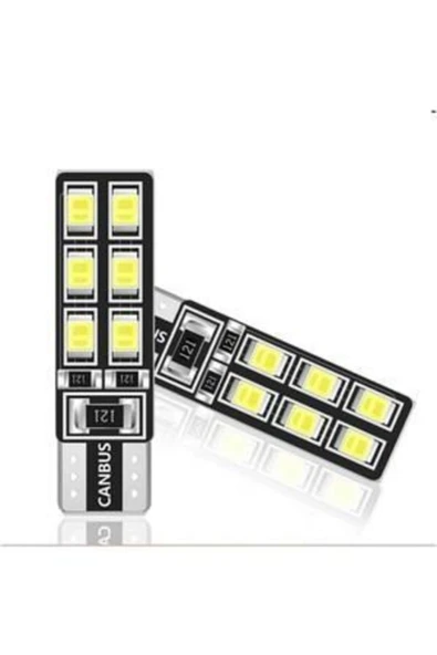 Le Moins Cher Citroen C6 Canbus T10 Beyaz 12 Led Ampul Dipsiz Plaka Tavan Park Ledi - 2 Adet - Resim 6