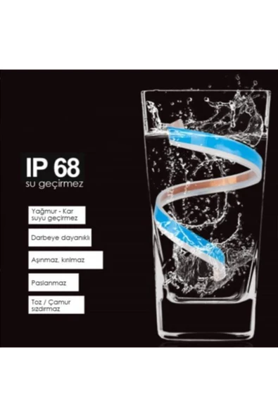 ünlütürkotoaksesuar Far Üstü Kayar Led Selamlamalı Far Ledi 60 Cm - Buz Mavi Beyaz - Resim 14