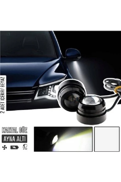 Le Moins Cher Renault Symbol Uyumlu Ayna Altı Led Kartal Göz Led 2'li Beyaz Led