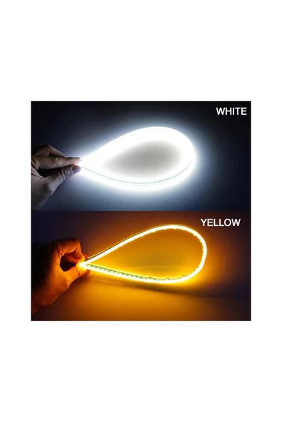 Le Moins Cher Opel Signum Uyumlu Far İçi Üstü Kayar Sinyalli Gündüz Ledi Far Kaşı 2 Adet - Resim 3