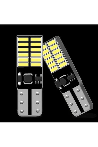 Le Moins Cher T10 Park Led Park Ampulü Uyumlu  Beyaz Işık 2' Li (dipsiz) - Resim 3