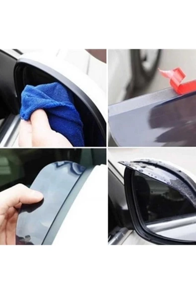 Unikum Ford Focus 3 Araç Ayna Yağmur Koruyucu 2 Adet - Resim 3