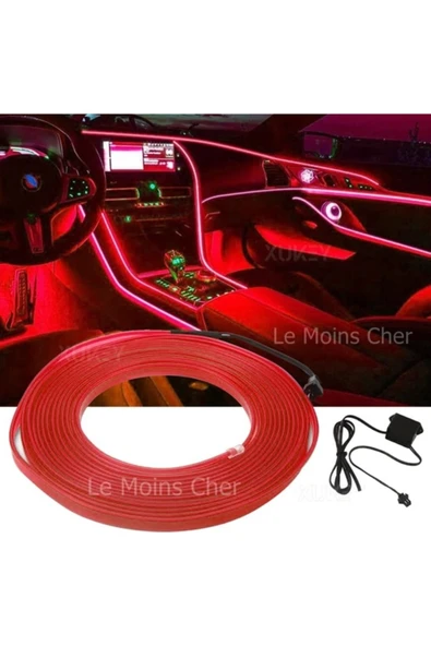 Le Moins Cher Tata İndigo Kırmızı 2 Metre Neon Ip LED Torpido Fitili - Resim 2