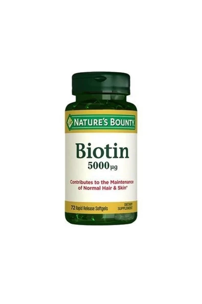 Nature's Bounty Biotin 5000 Mcg 72 Kapsül