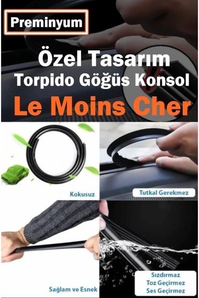 Le Moins Cher Opel Astra H Araç Torpido Göğüs Konsol Ön Cam Arası 1.65 Cm Fitil Araç Yalıtım Fitili Siyah ürün görseli