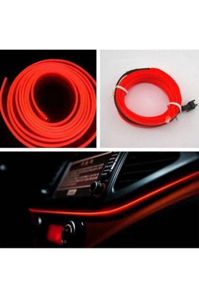 Le Moins Cher Bmw X3 2010 Sonrası Kırmızı 2 Metre Neon Ip Torpido Fitili Oto Şerit Led ürün görseli