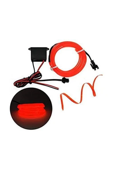 Le Moins Cher Seat Leon Kırmızı 2 Metre Neon Ip Torpido Fitili Oto Şerit Led - Resim 2