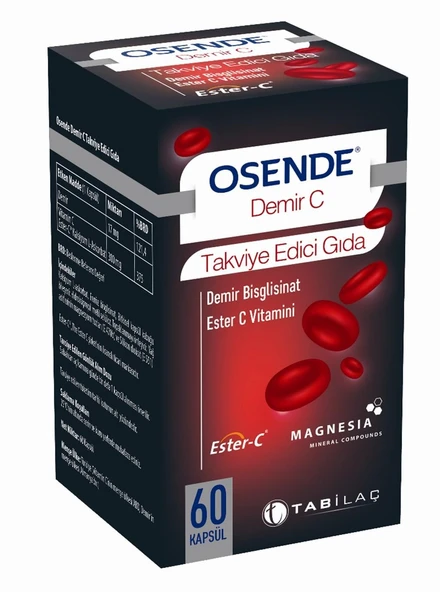 Osende Demir C Ester C Vitamini 60 Kapsül