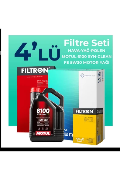 Filtron Hyundai i30 1.6 Dizel Filtre Bakım Seti Motul Motor Yağlı (2009-2011) mazot harıç ürün görseli