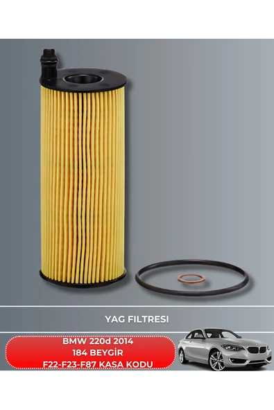 DELPHİ BMW 220d 2.0 2014 184 BEYGİR FİLTRE - YAĞ BAKIM SETİ - Resim 3