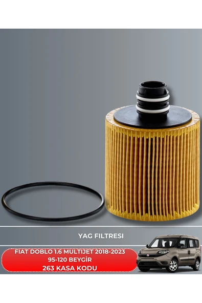 NETEX  FIAT DOBLO 1.6 MULTIJET 2018-2023 95-120 BEYGİR +NETEX 0W20 4LT YAĞ C5 ONAYLI UYUMLU - 3