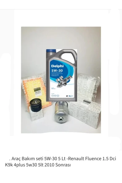 ELF Renault Fluence 1.5 Dci K9k 4plus 2010 Sonrası +DELPHİ 5w30 5lt 2025 ÜRETİM - Resim 6