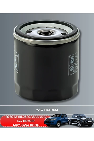 DELPHİ TOYOTA HILUX 2.5 2006-2007-2008-2009-2010-2011-2012-2013-2014 144 BEYGİR FİLTRE - YAĞ BAKIM SETİ - Resim 3