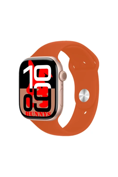 Xiaomi Redmi Note 8 Uyumlu Turuncu Akıllı Saat Watch10 2025 Hediyeli AMOLED EKRAN