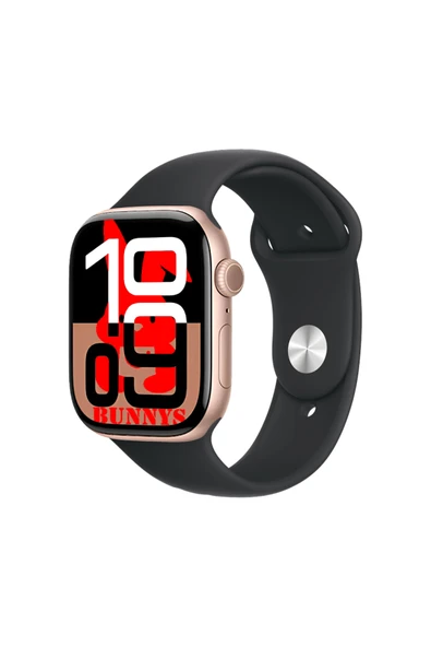 Xiaomi Redmi Note 9 Uyumlu Siyah Akıllı Saat Watch10 2025 Hediyeli AMOLED EKRAN